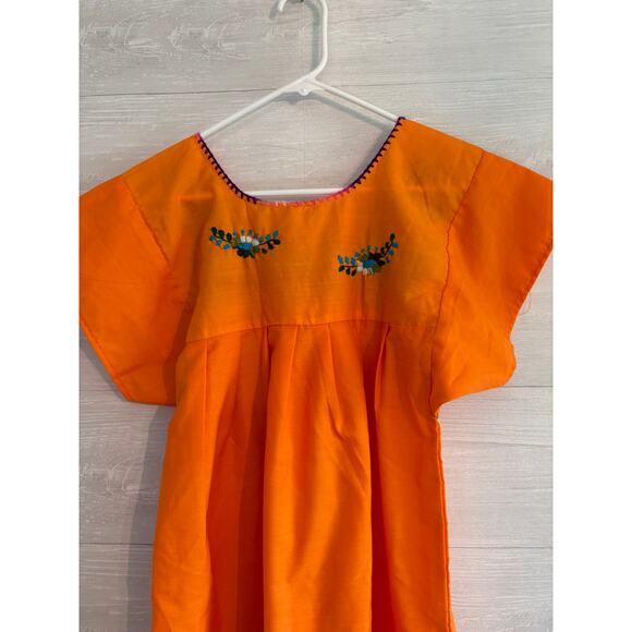 Vintage 70s Oaxacan Embroidered Floral Peasant Blouse Boho S - Picture 5 of 6